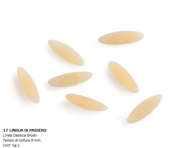 PASTA PRIMELUCI 1Kg. LINGUA DI PASSERO N°17 - immagine 2