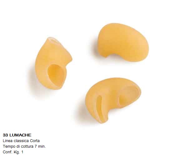 PASTA PRIMELUCI 1Kg. LUMACHE N°33 - immagine 2