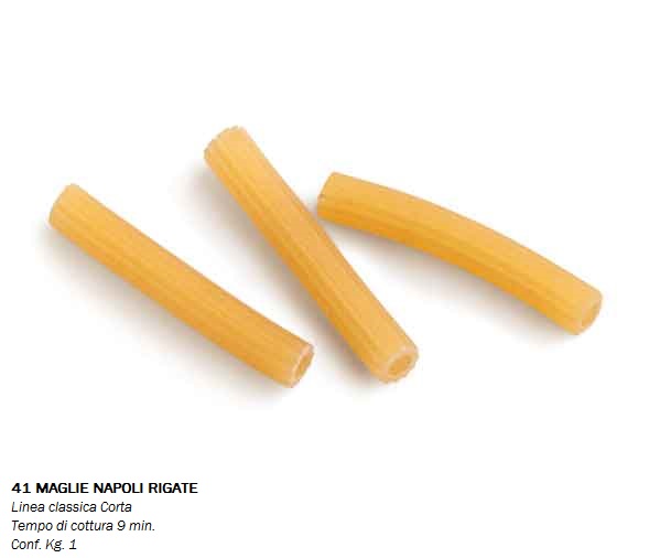 PASTA PRIMELUCI 1Kg. MAGLIE NAPOLI RIGATE N°41 - immagine 2