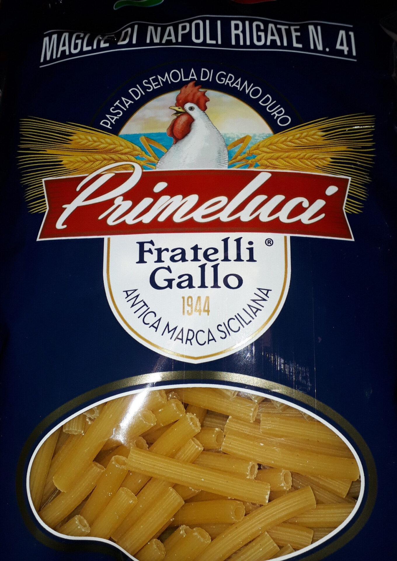 PASTA PRIMELUCI 1Kg. MAGLIE NAPOLI RIGATE N°41
