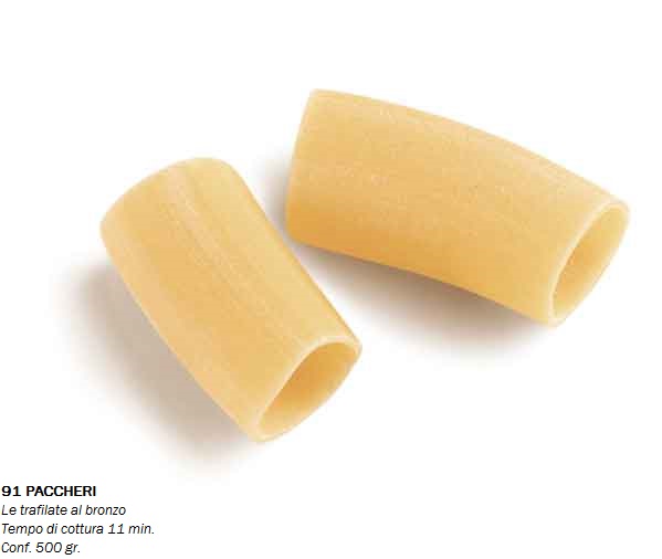 PASTA PRIMELUCI 500gr. PACCHERI N°91 TRAFILATA AL BRONZO - immagine 2