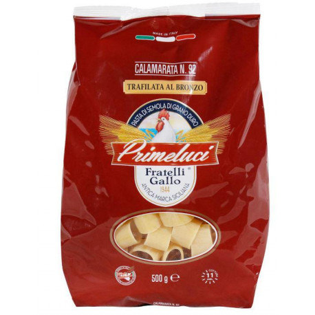 PASTA PRIMELUCI 500gr. CALAMARATA N°92 TRAFILATA AL BRONZO